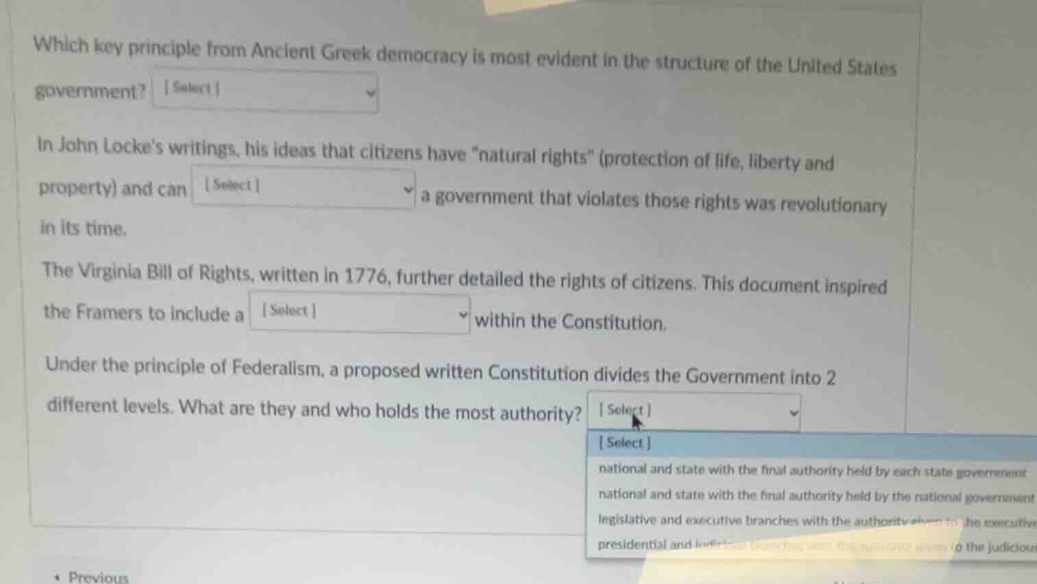 which key principle from ancient greek democracy is most evident in the…