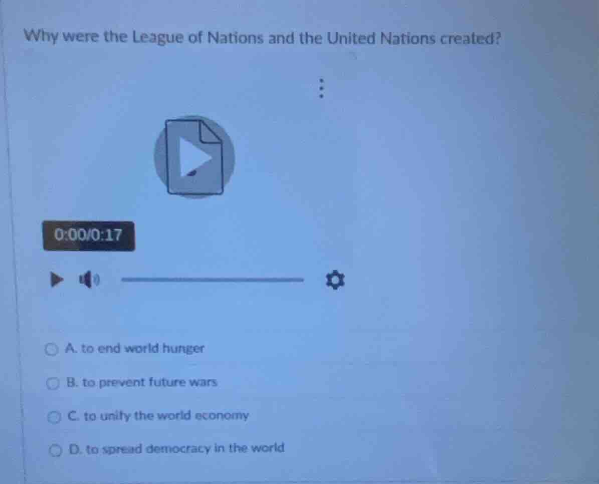 why were the league of nations and the united nations created? a. to en…