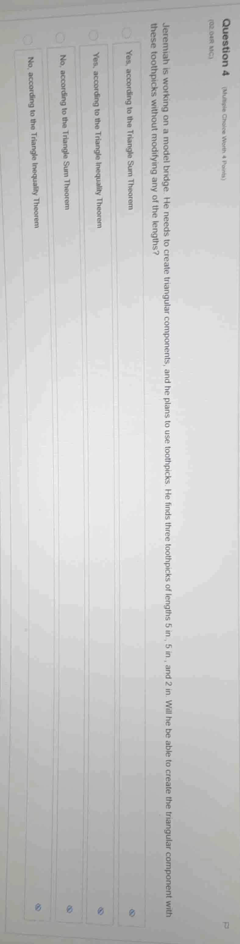 question 4 (multiple choice worth 4 points) (02.04r mc) jeremiah is wor…