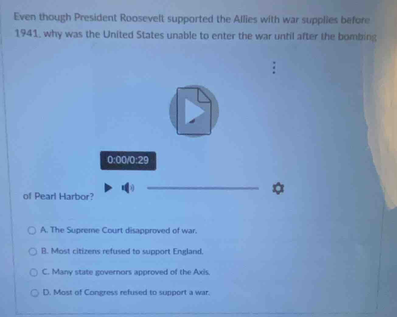 even though president roosevelt supported the allies with war supplies …