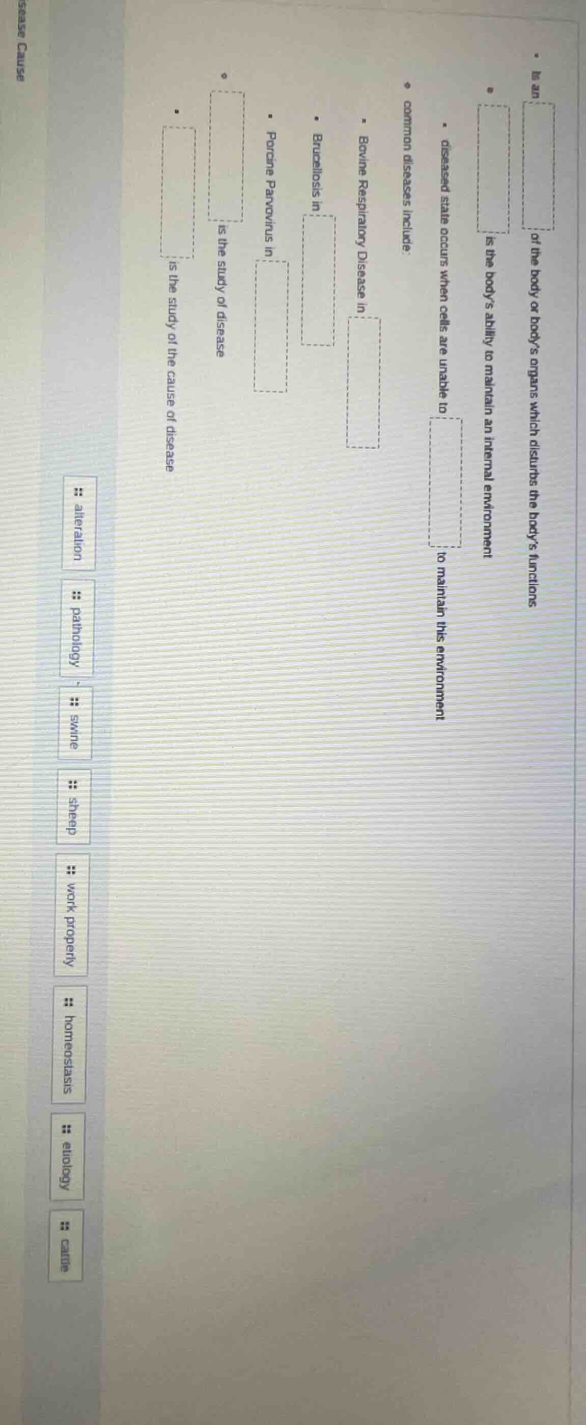 is an of the body or body’s organs which disturbs the body’s functions …