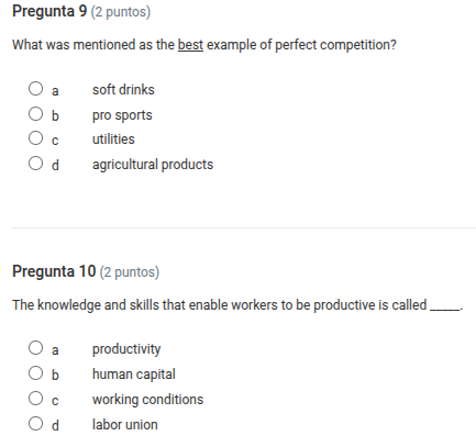 pregunta 9 (2 puntos) what was mentioned as the best example of perfect…