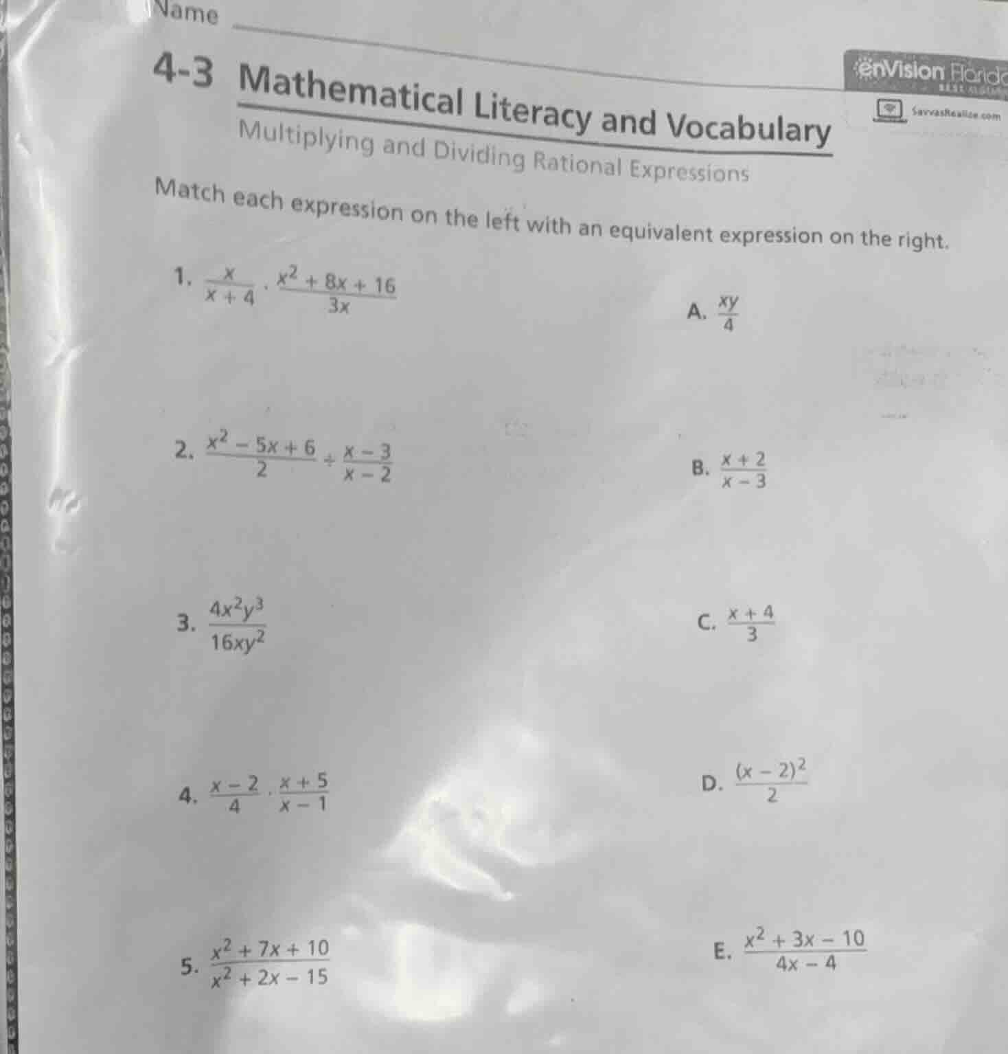 name 4-3 mathematical literacy and vocabulary multiplying and dividing …