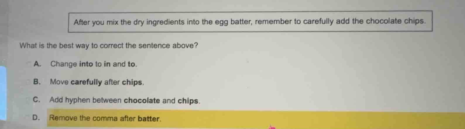 after you mix the dry ingredients into the egg batter, remember to care…