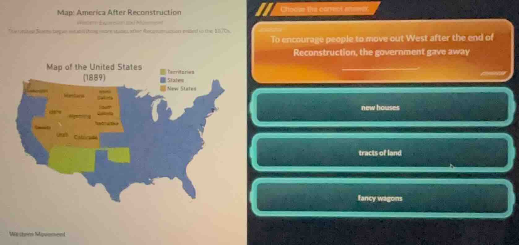 map: america after reconstruction western expansion and movement the un…