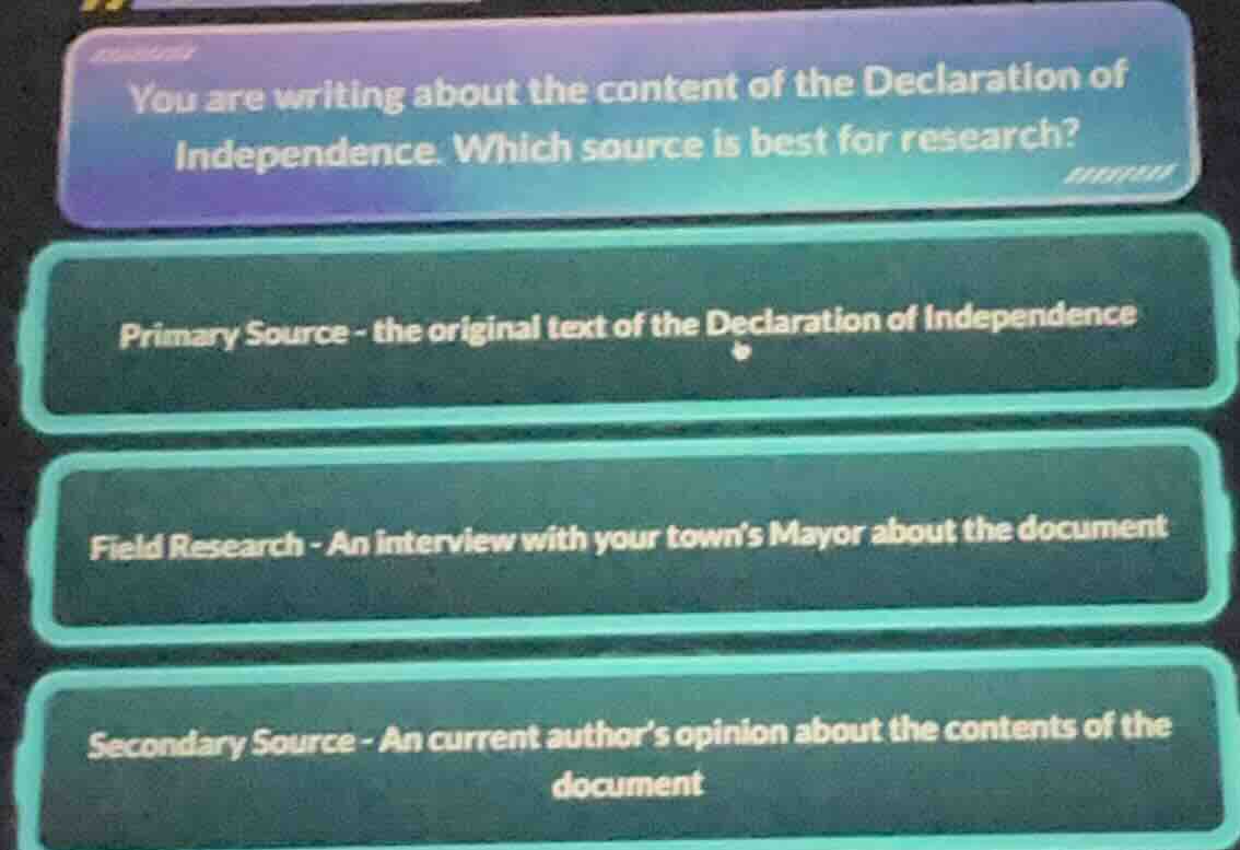 you are writing about the content of the declaration of independence. w…