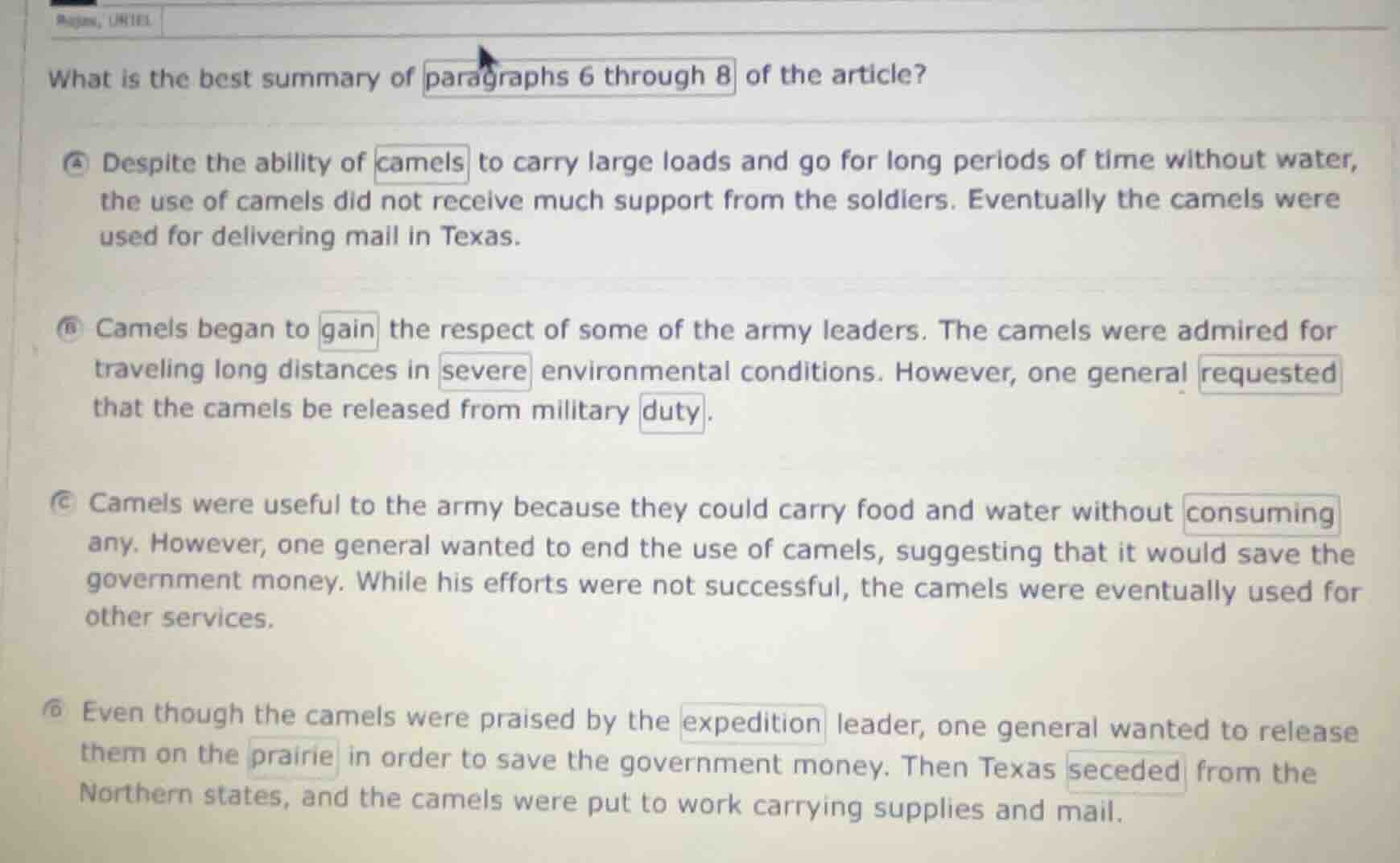 what is the best summary of paragraphs 6 through 8 of the article? a de…