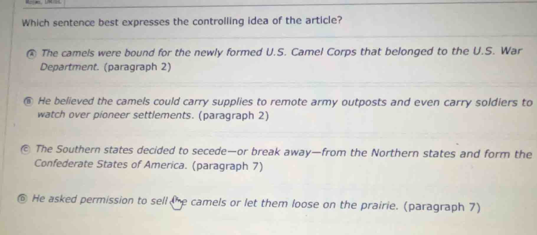 which sentence best expresses the controlling idea of the article? a th…