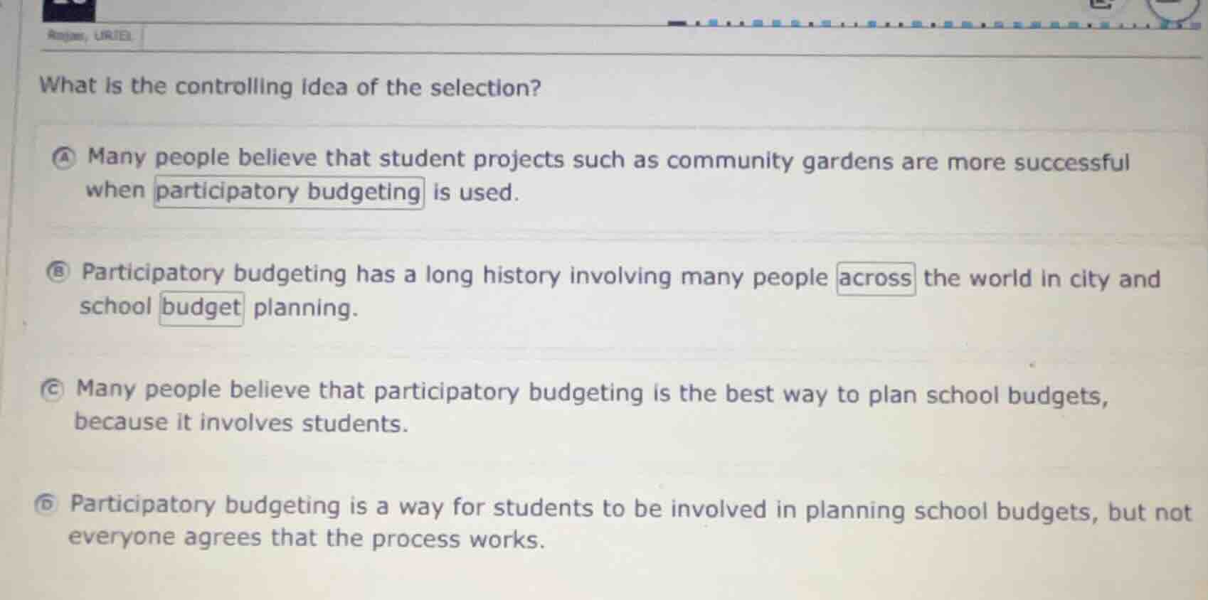 what is the controlling idea of the selection? a many people believe th…