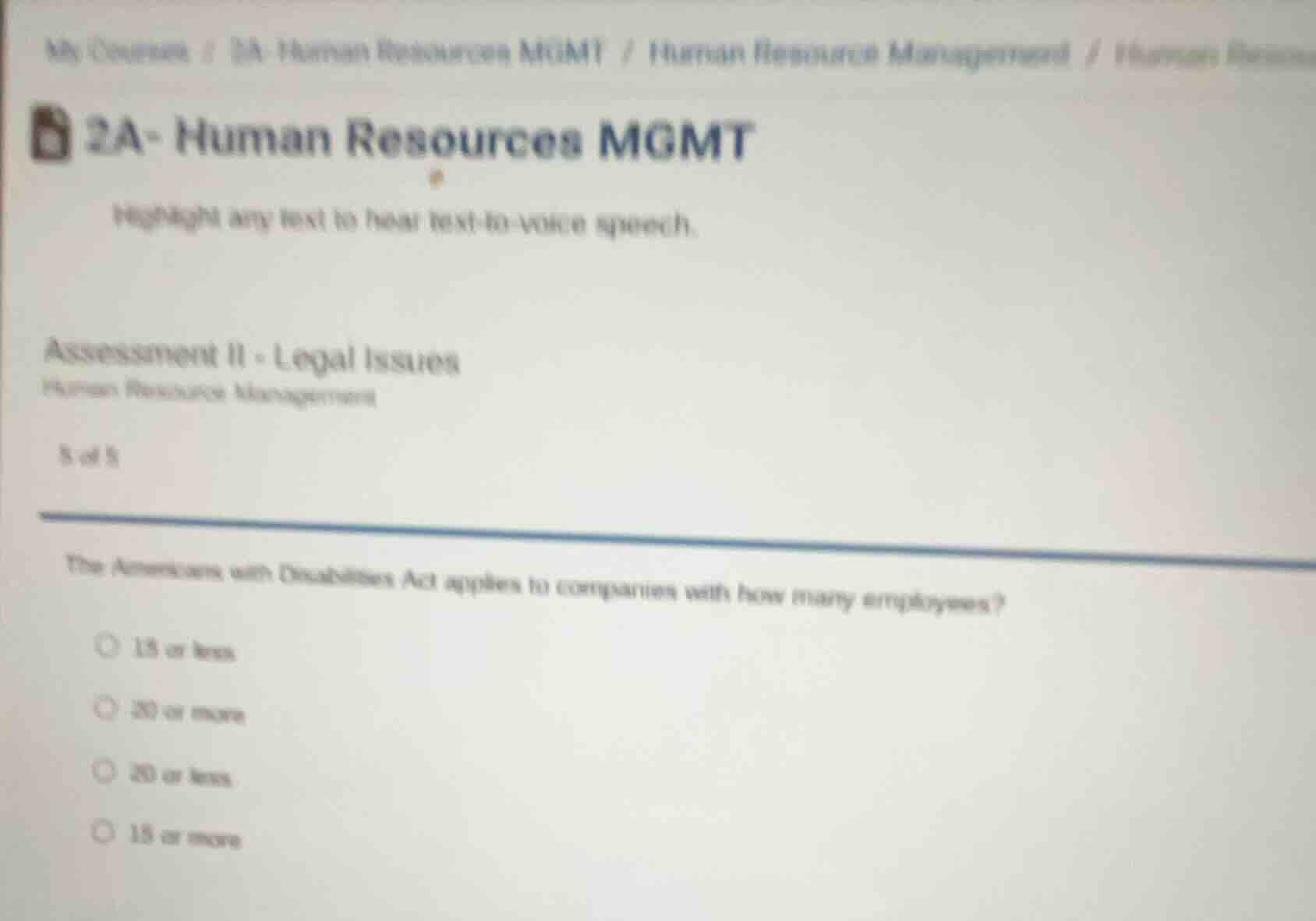 2a- human resources mgmt highlight any text to hear text-to-voice speec…