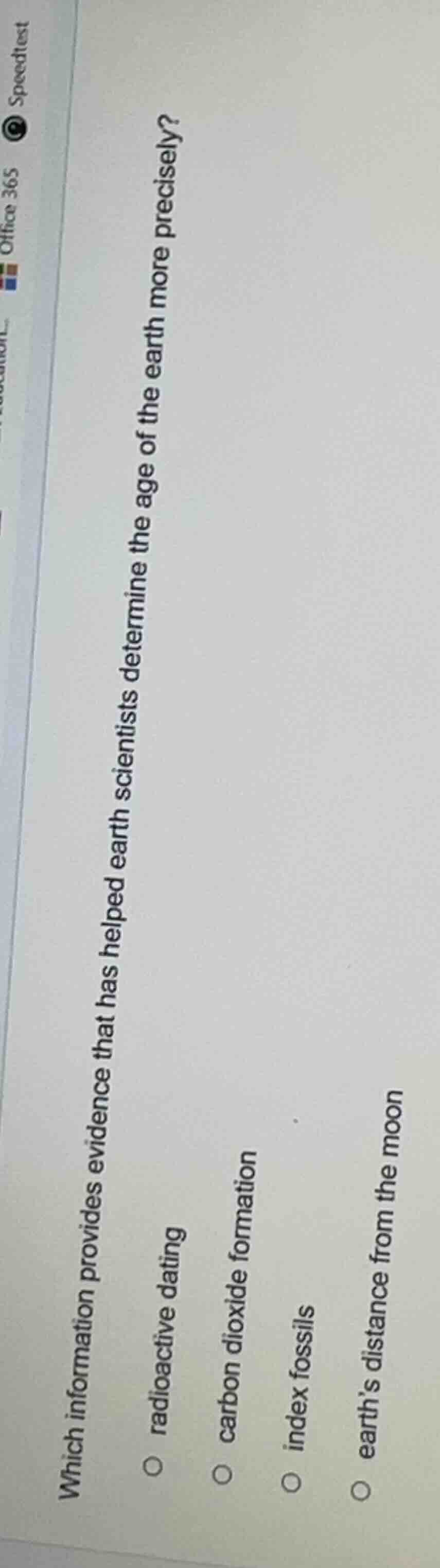 which information provides evidence that has helped earth scientists de…