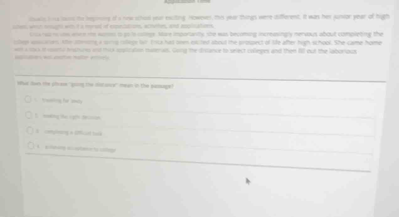 usually, erica found the beginning of a new school year exciting. howev…