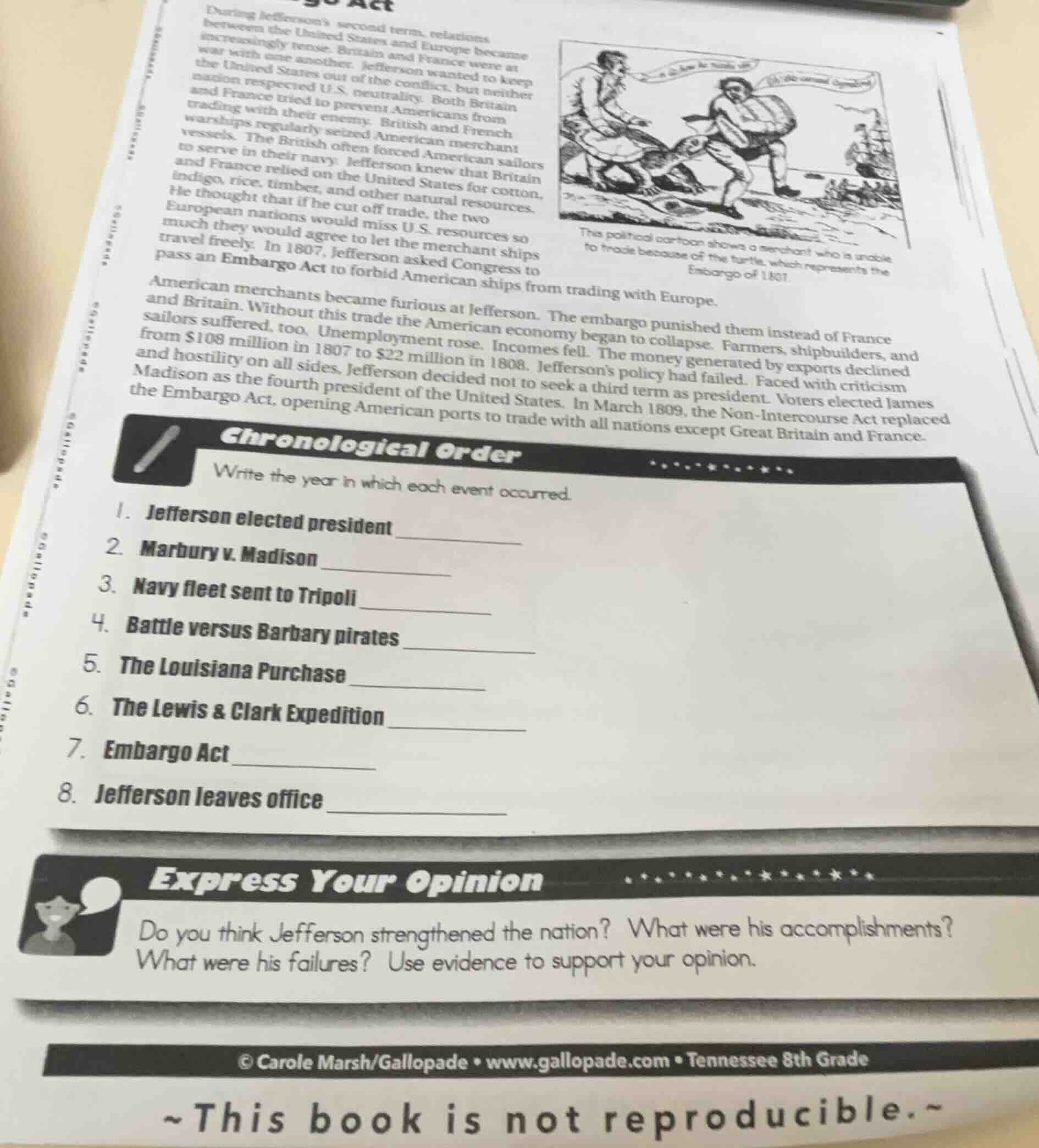 act during jefferson’s second term, relations between the united states…