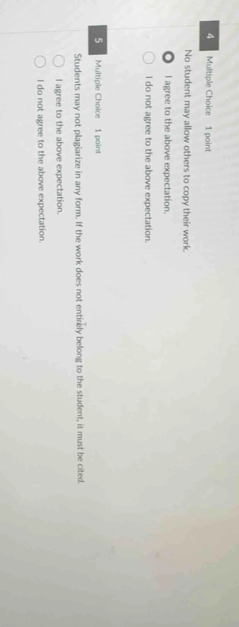 4 multiple choice 1 point no student may allow others to copy their wor…