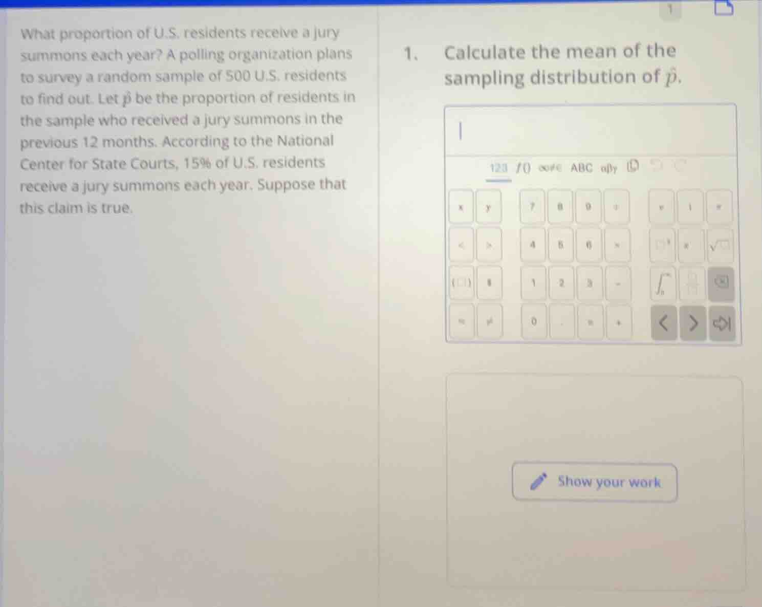 what proportion of u.s. residents receive a jury summons each year? a p…