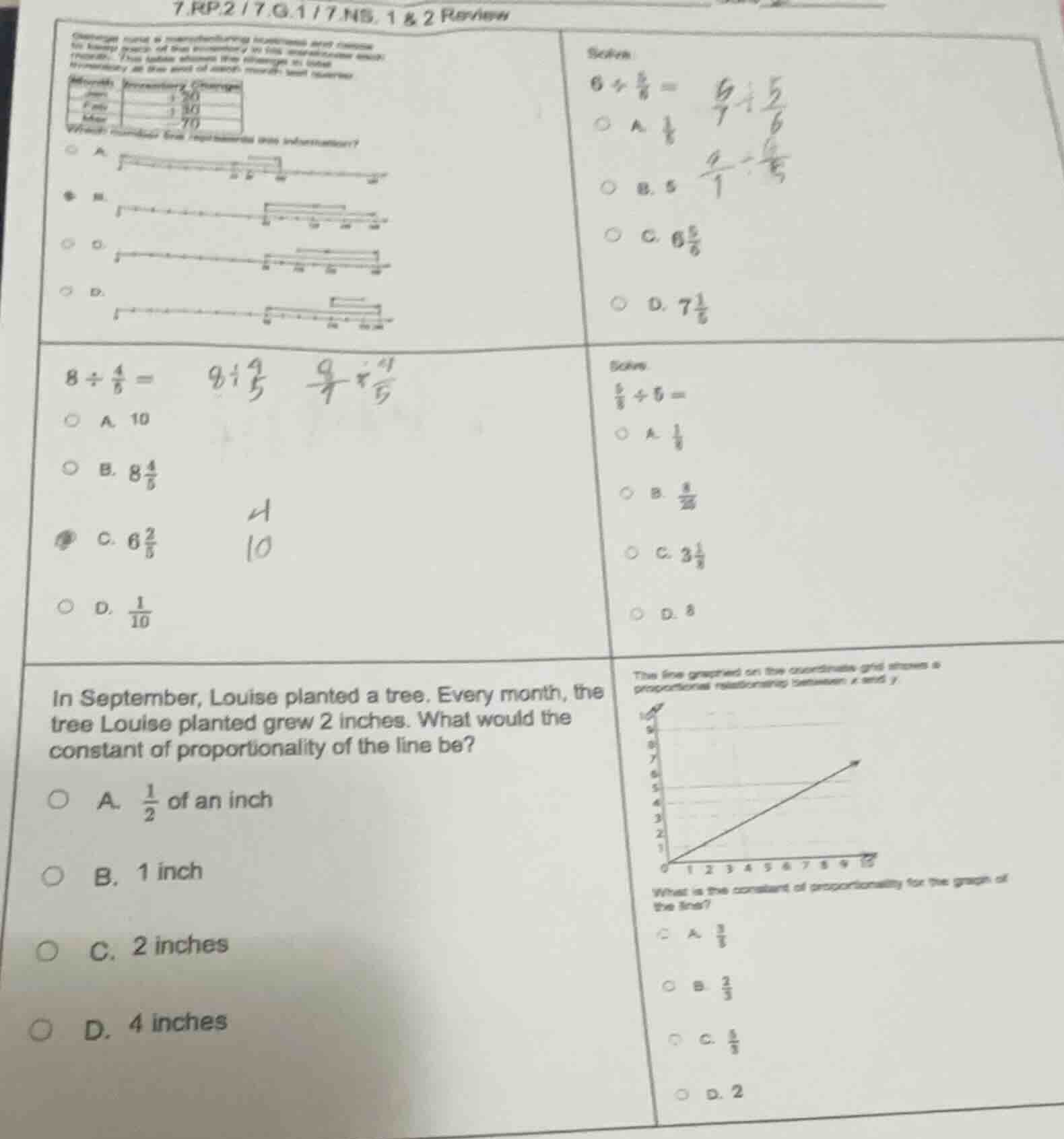 7.rp.2 / 7.g.1 / 7.ns. 1 & 2 review (first problem: text about a manufa…