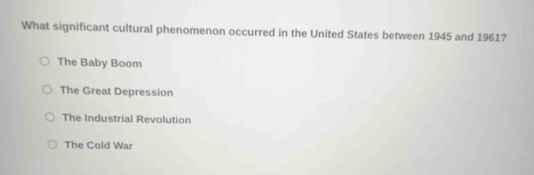 what significant cultural phenomenon occurred in the united states betw…