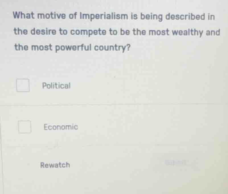 what motive of imperialism is being described in the desire to compete …