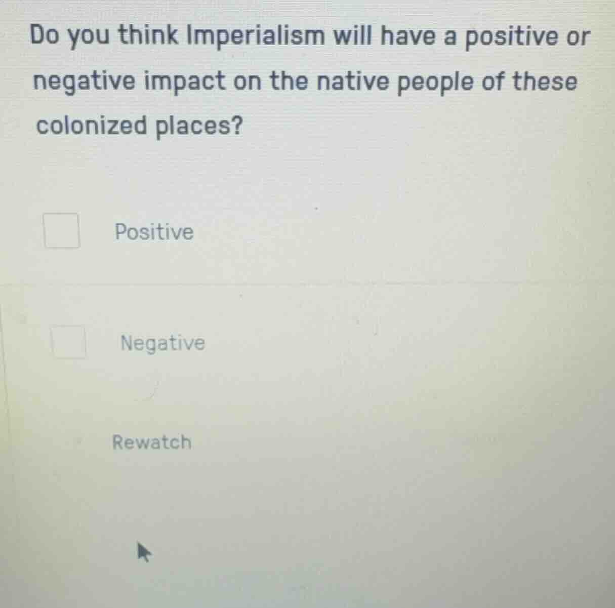 do you think imperialism will have a positive or negative impact on the…