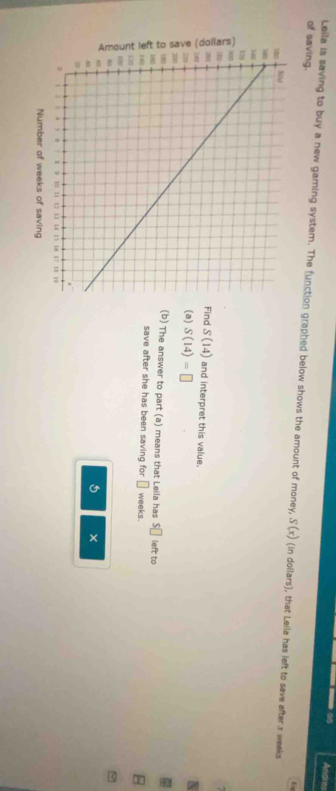 lella is saving to buy a new gaming system. the function graphed below …