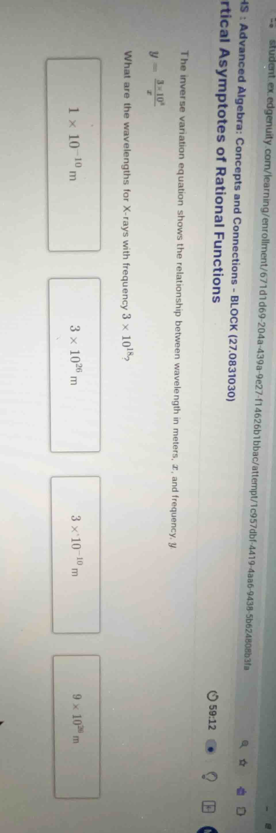 the inverse variation equation shows the relationship between wavelengt…