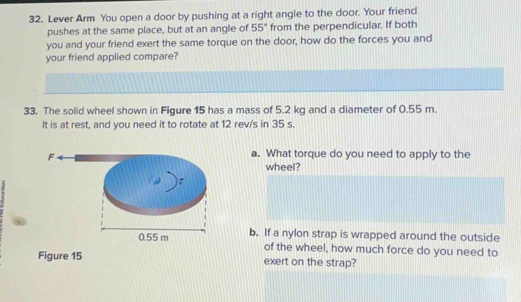 32. lever arm you open a door by pushing at a right angle to the door. …