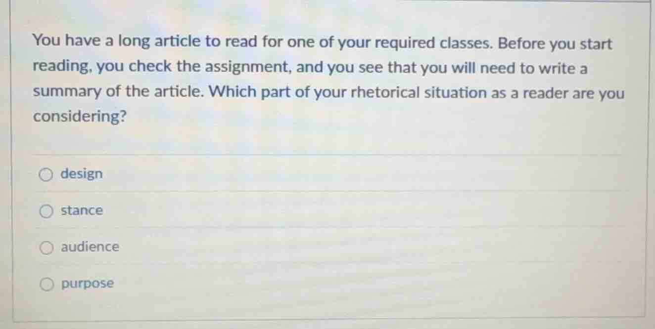 you have a long article to read for one of your required classes. befor…