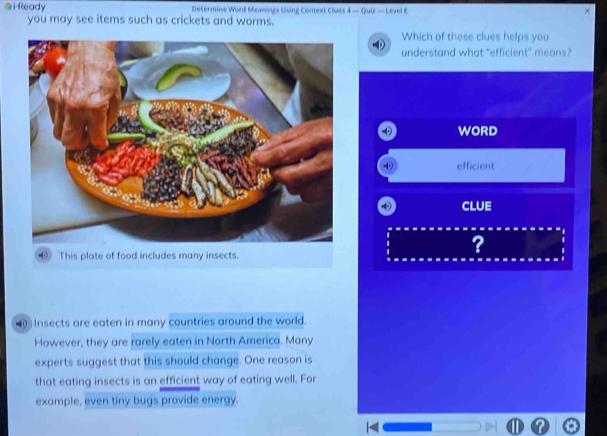 hready determine word meanings using context clues 4 — quiz — level e y…
