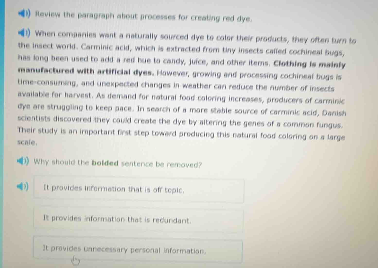 review the paragraph about processes for creating red dye. when compani…