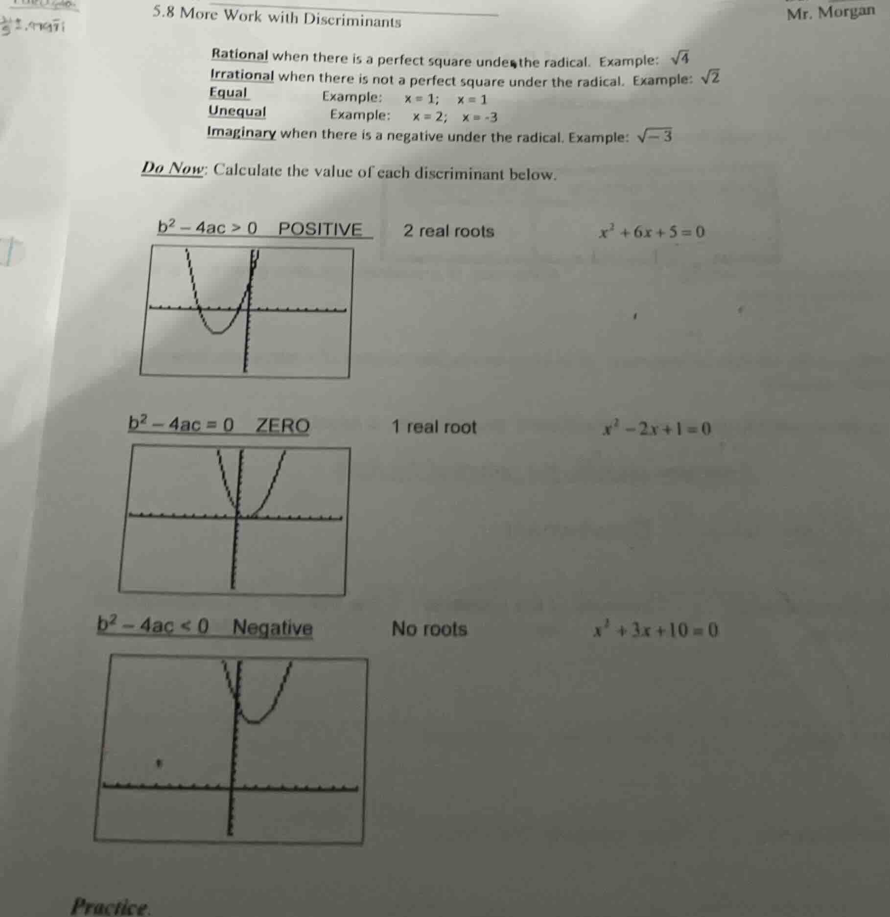 5.8 more work with discriminants rational when there is a perfect squar…