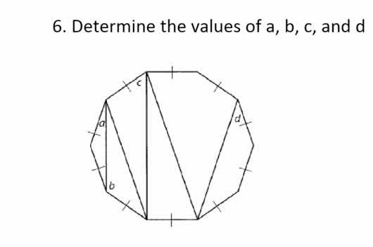 6. determine the values of a, b, c, and d