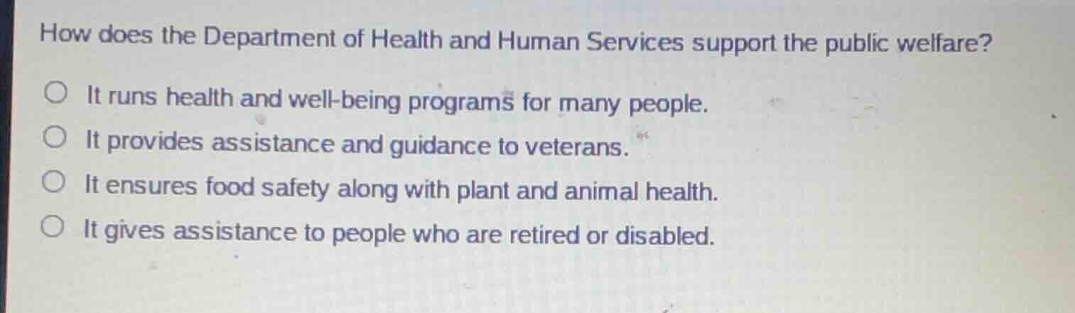 how does the department of health and human services support the public…