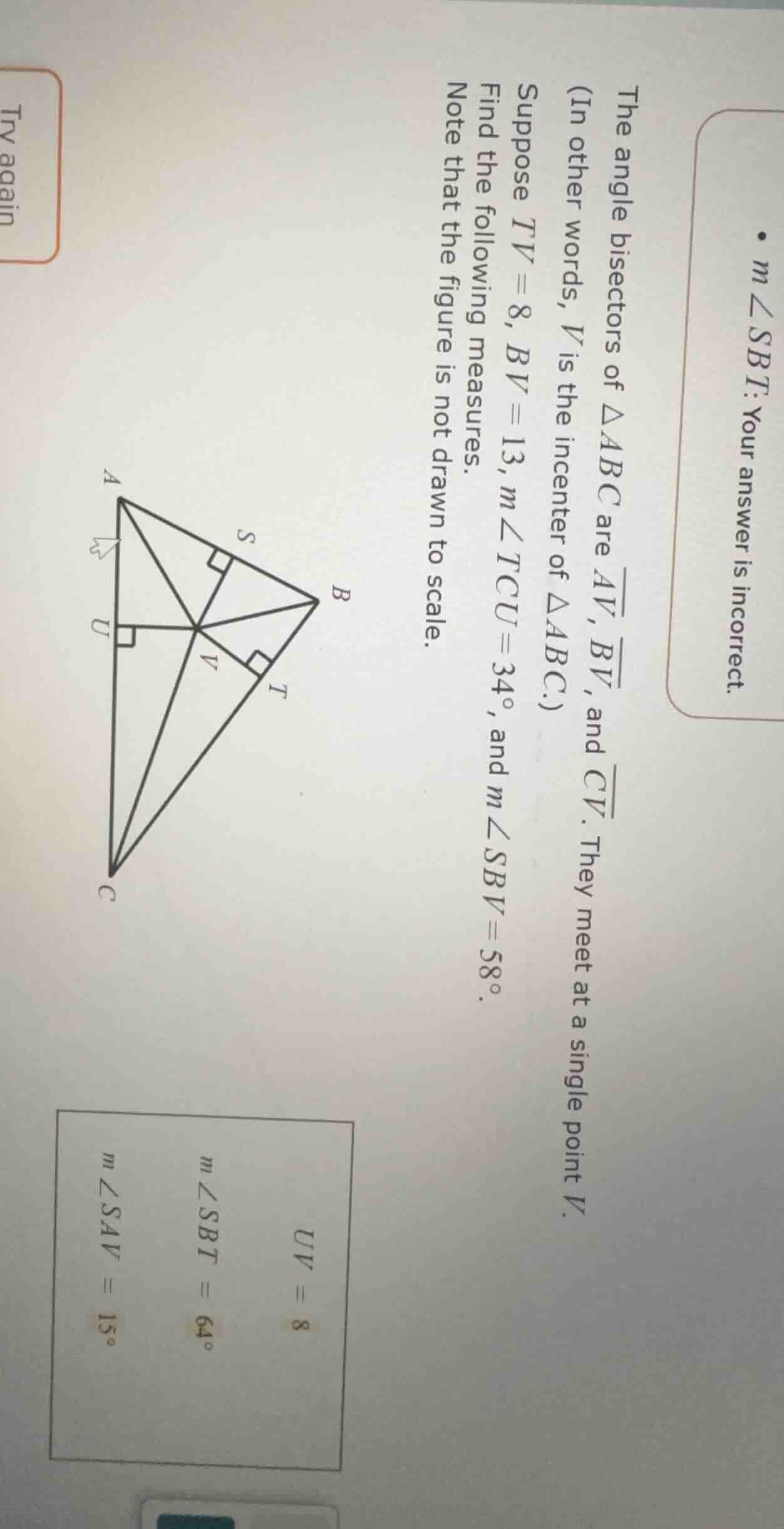 the angle bisectors of $\\triangle abc$ are $\\overline{av}$, $\\overli…