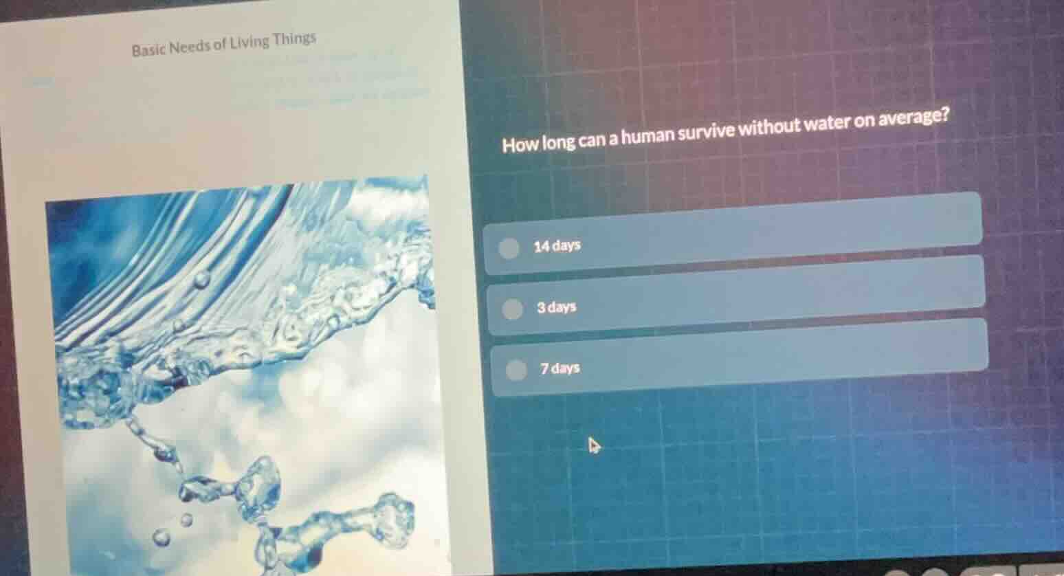 basic needs of living things how long can a human survive without water…