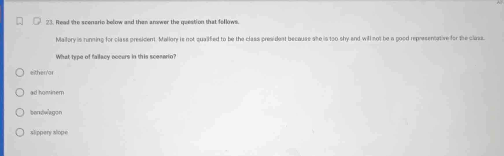23. read the scenario below and then answer the question that follows. …