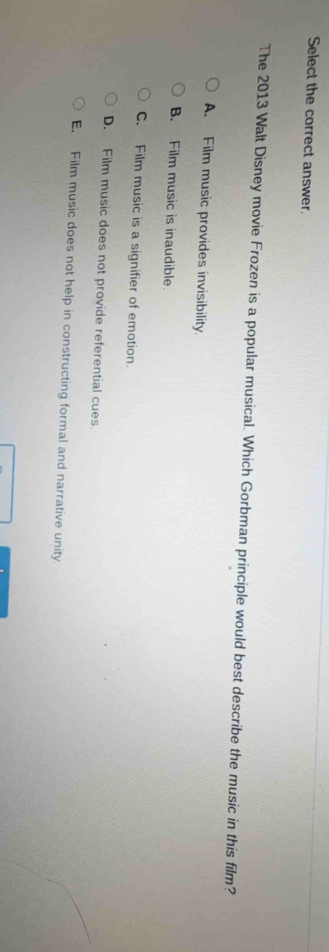 select the correct answer. the 2013 walt disney movie frozen is a popul…