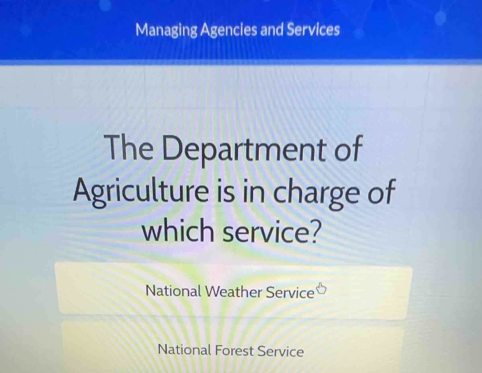 managing agencies and services the department of agriculture is in char…