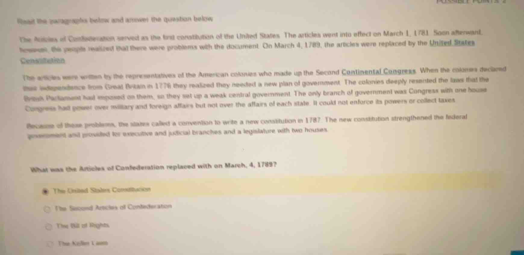 read the paragraphs below and answer the question below the articles of…