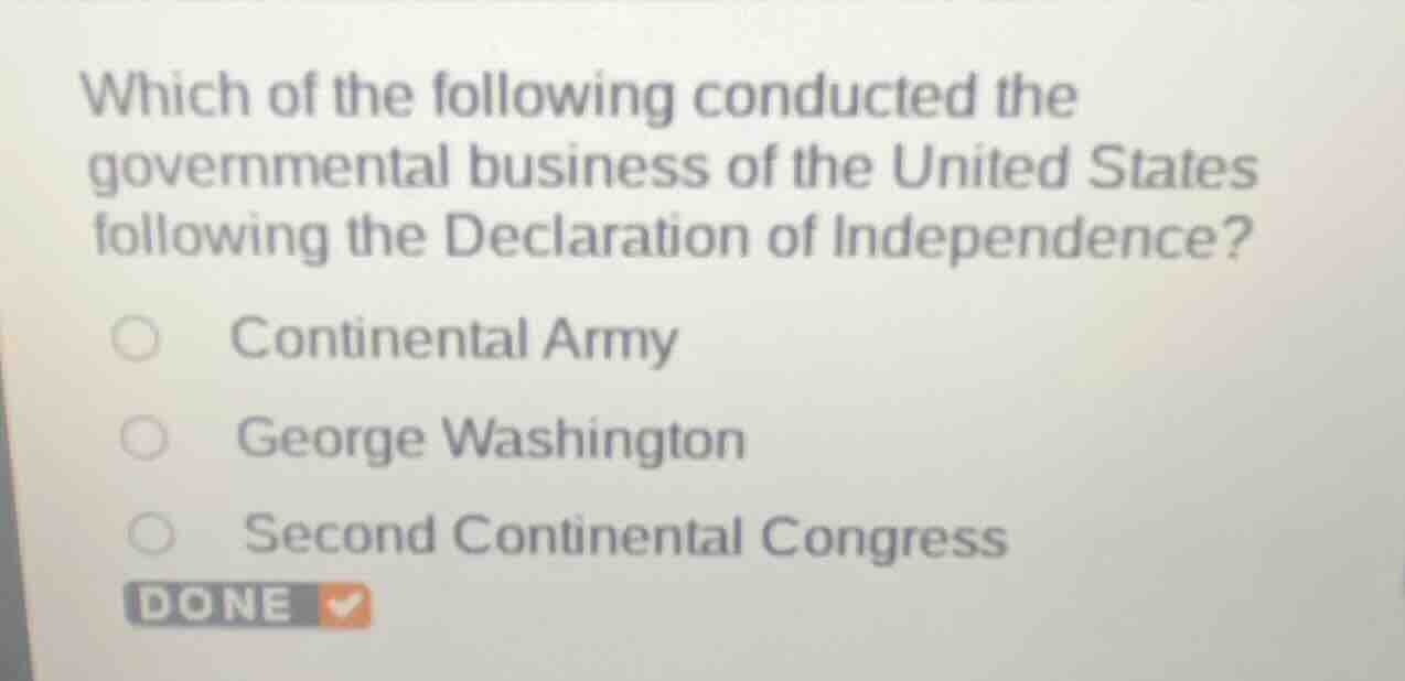which of the following conducted the governmental business of the unite…