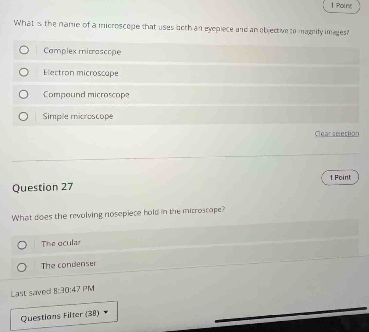 what is the name of a microscope that uses both an eyepiece and an obje…