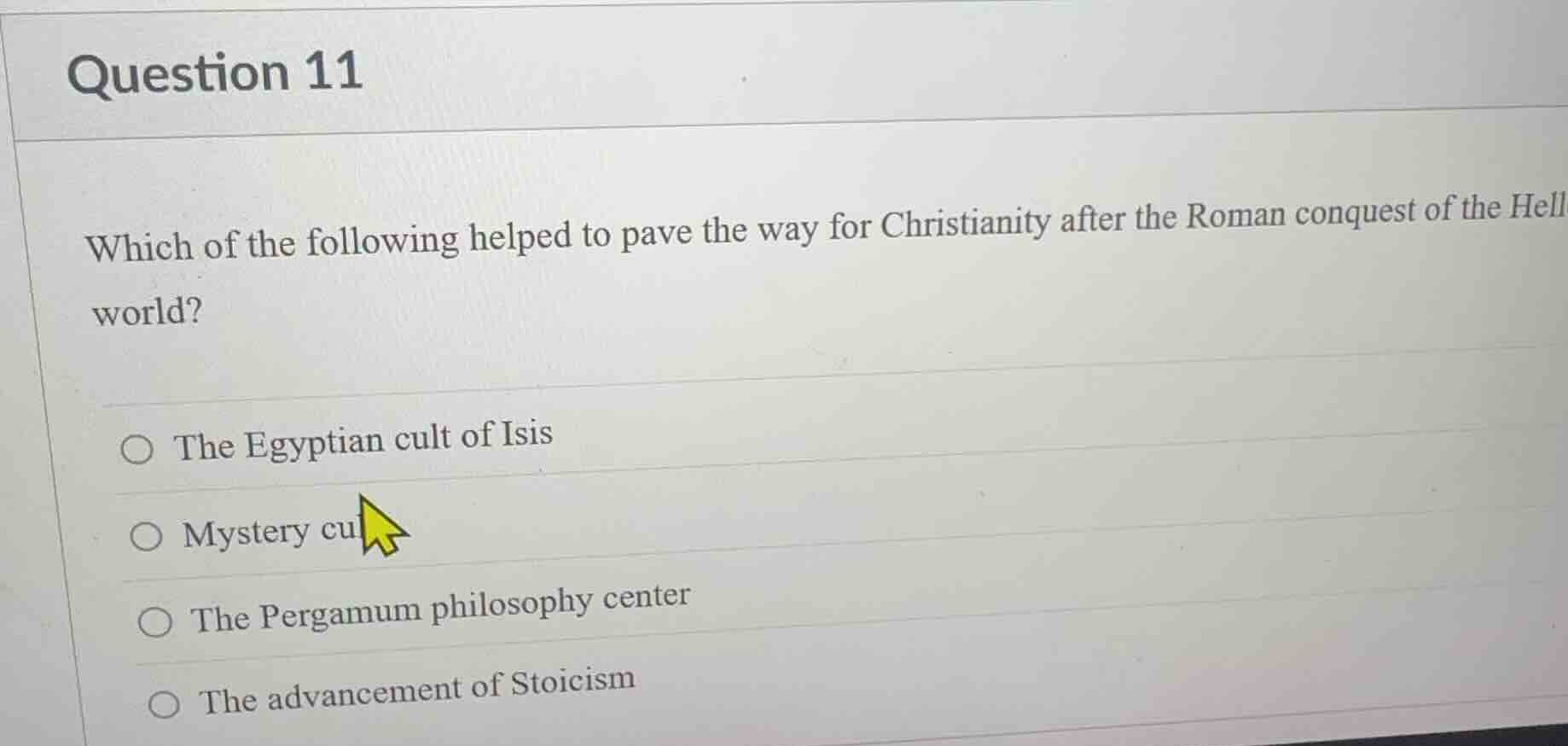 question 11 which of the following helped to pave the way for christian…