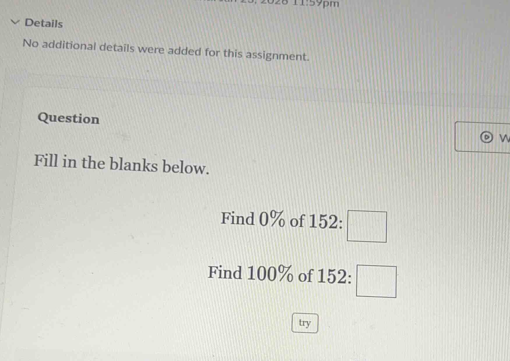 details no additional details were added for this assignment. question …