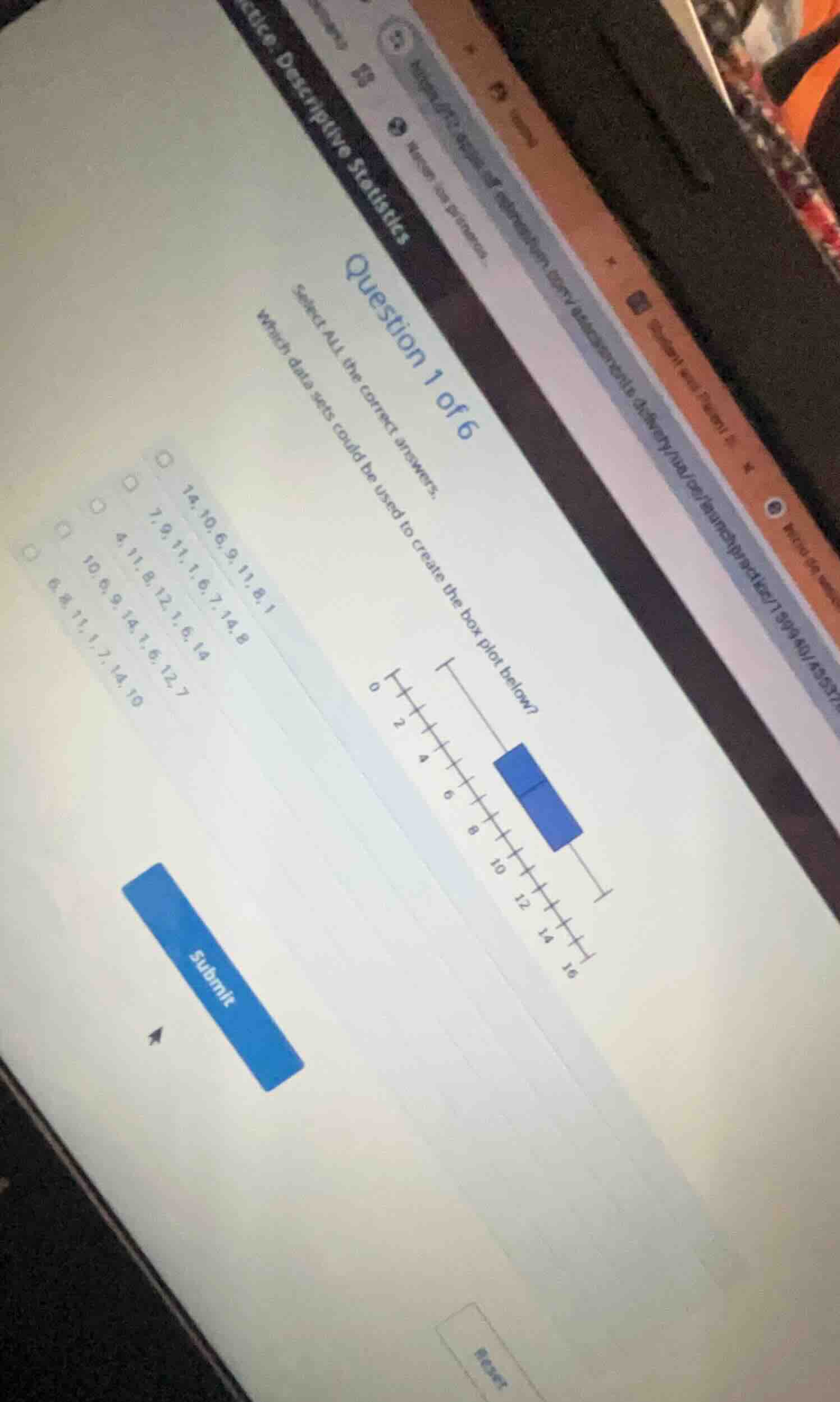 practice: descriptive statistics question 1 of 6 select all the correct…