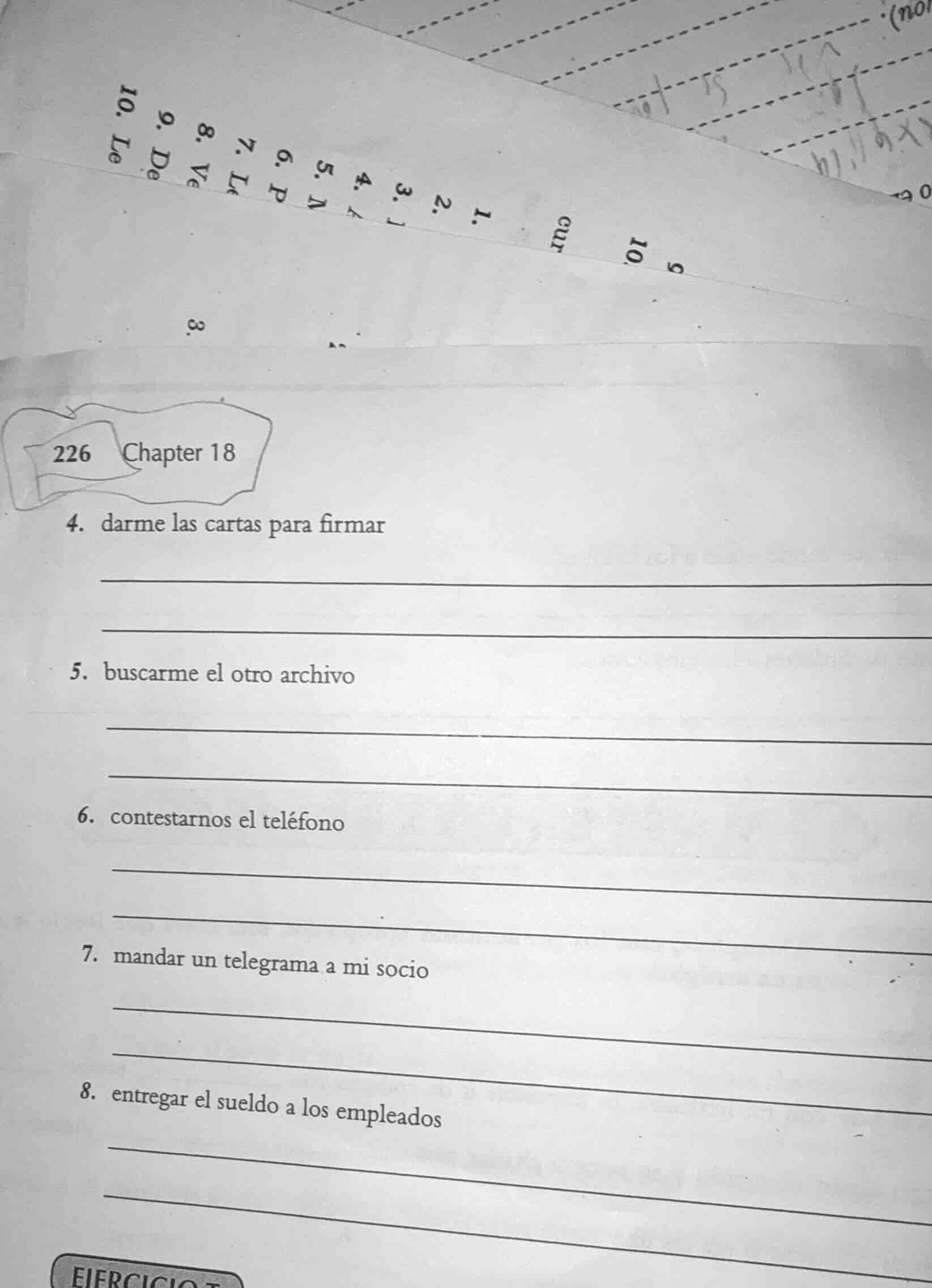 226 chapter 18 4. darme las cartas para firmar 5. buscarme el otro arch…