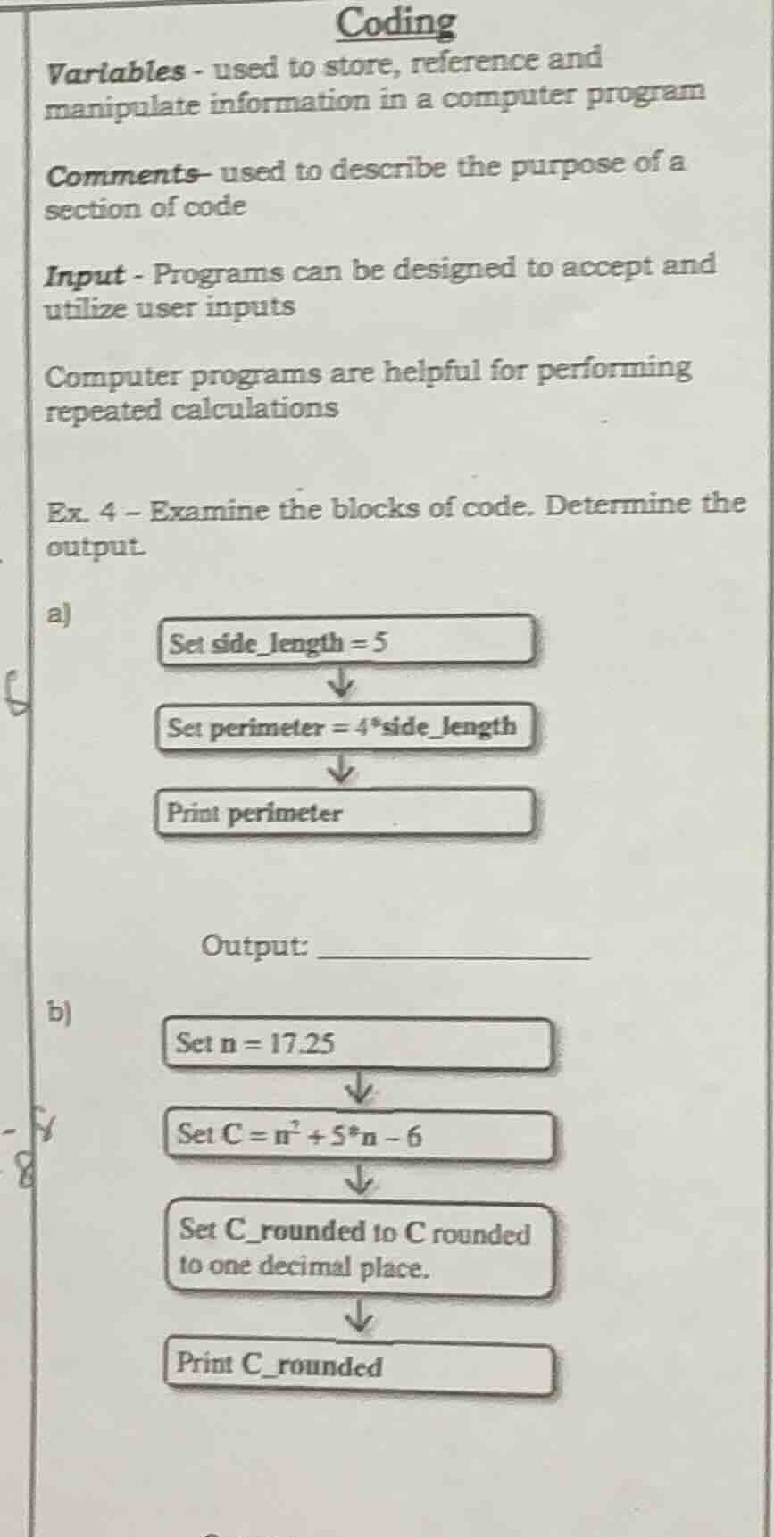 coding variables - used to store, reference and manipulate information …