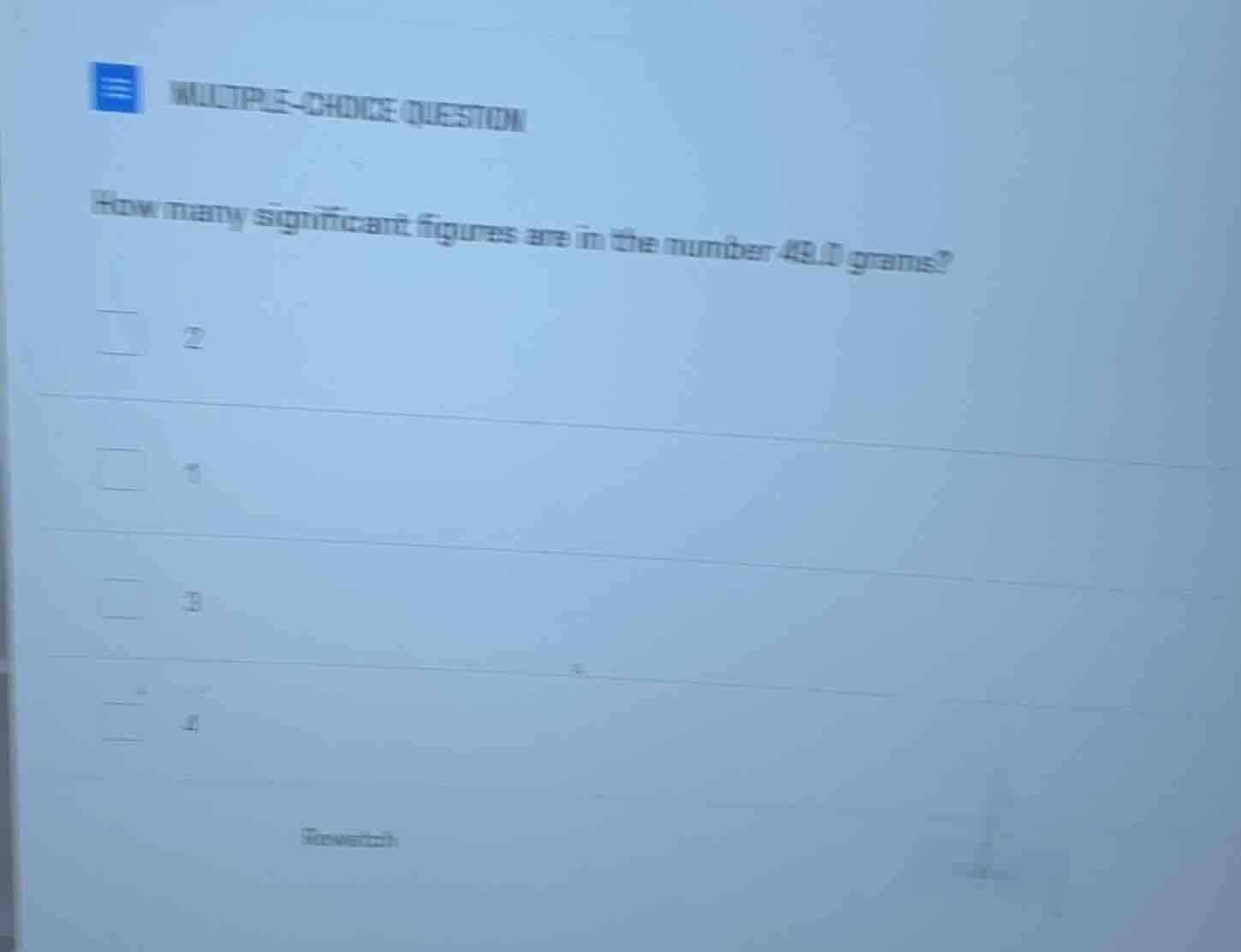 multiple-choice question how many significant figures are in the number…