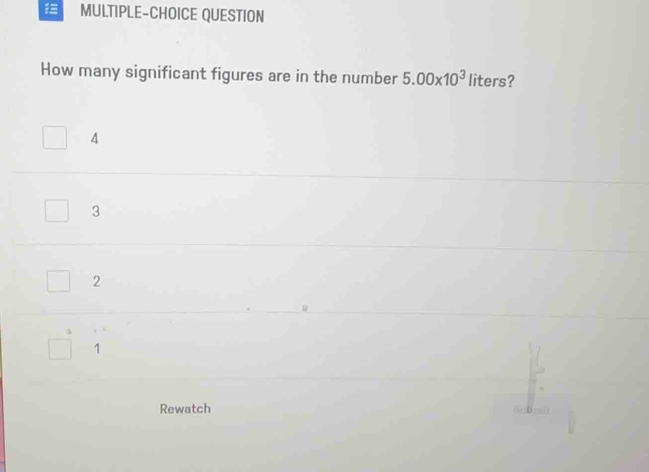 multiple-choice question how many significant figures are in the number…