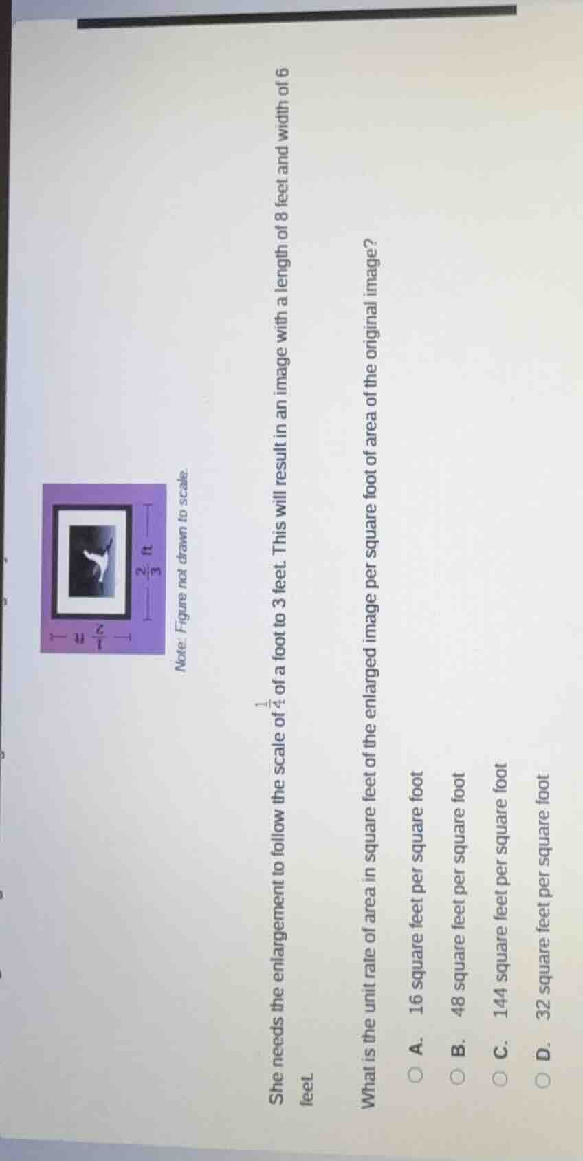 note: figure not drawn to scale. she needs the enlargement to follow th…