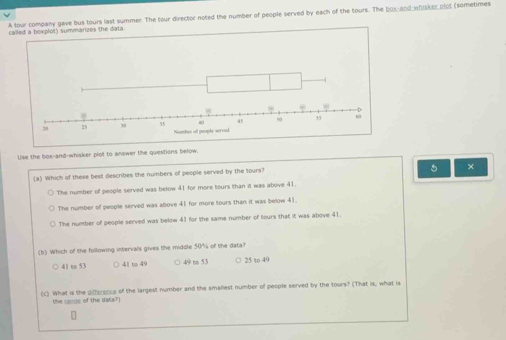 a tour company gave bus tours last summer. the tour director noted the …