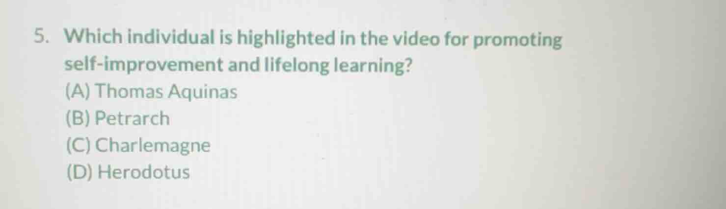5. which individual is highlighted in the video for promoting self-impr…
